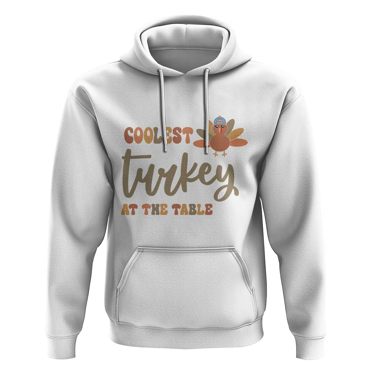 Funny Thanksgiving Turkey Hoodie Coolest Turkey At The Table Fall Season