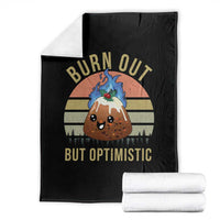 Funny Christmas Pudding Throw Blanket Burn Out But Optimistic Blue Flame - Wonder Print Shop