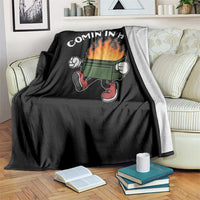 Funny Dumpster Fire Comin In Hot Throw Blanket - Wonder Print Shop