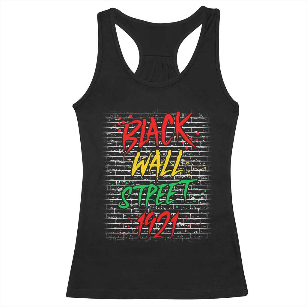 Black Wall Street 1921 Racerback Tank Top Tulsa Oklahoma Black History Month