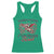 Funny Sorry Cupid I've Been Feral Racerback Tank Top Valentine's Day Cupid Racoon