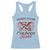 Funny Sorry Cupid I've Been Feral Racerback Tank Top Valentine's Day Cupid Racoon