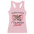 Funny Sorry Cupid I've Been Feral Racerback Tank Top Valentine's Day Cupid Racoon