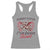 Funny Sorry Cupid I've Been Feral Racerback Tank Top Valentine's Day Cupid Racoon