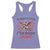 Funny Sorry Cupid I've Been Feral Racerback Tank Top Valentine's Day Cupid Racoon