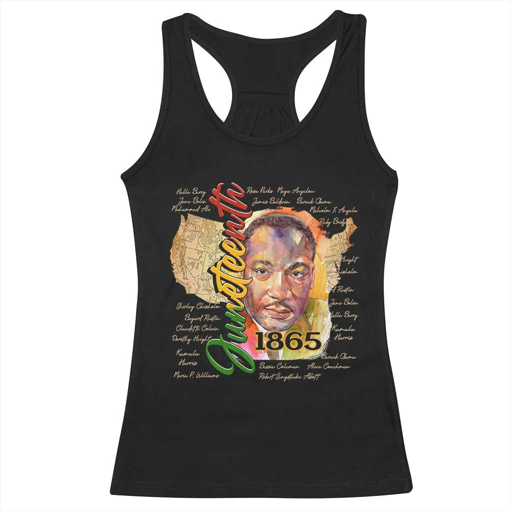 Juneteenth 1865 Racerback Tank Top Black Leaders African American Heritage