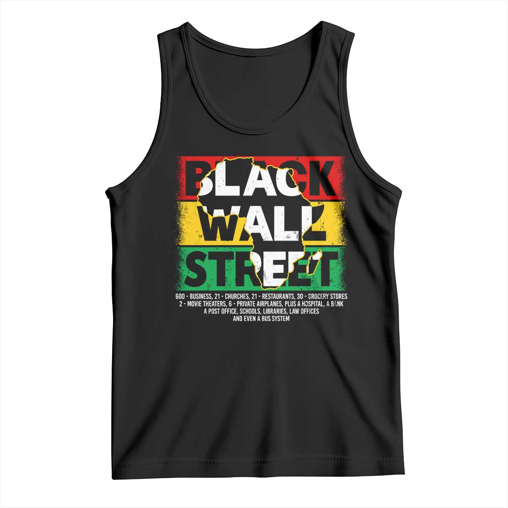 Black Wall Street Tank Top Tulsa Black History Month Africa Map