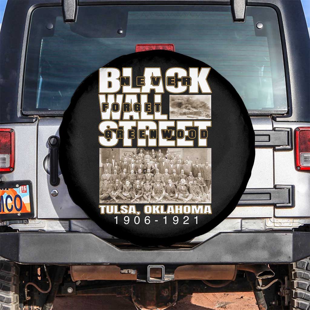 Never Forget Greenwood Black Wall Street Spare Tire Cover Black History Month