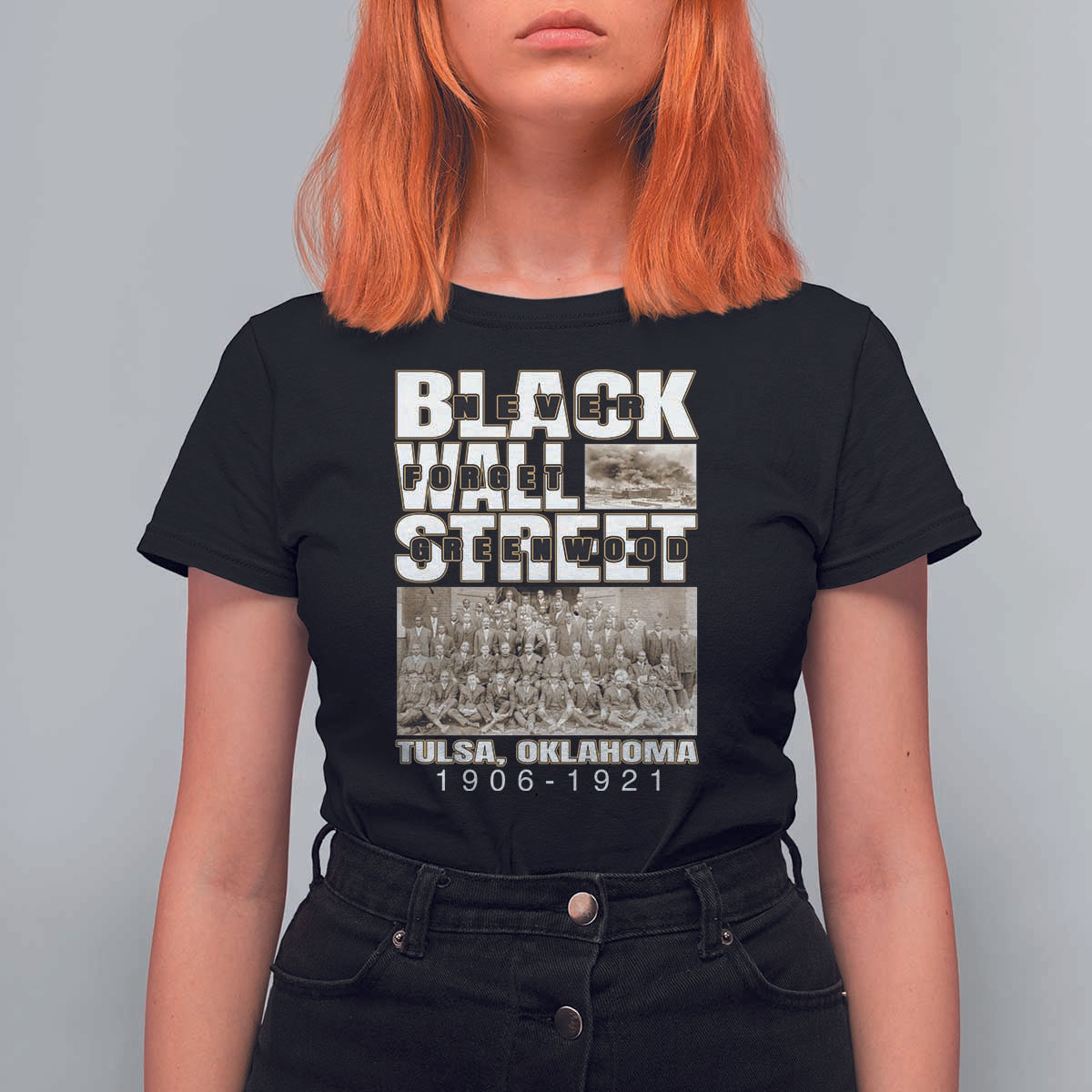 Never Forget Greenwood Black Wall Street T Shirt For Women Black History Month