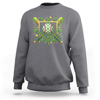 St Patricks Day Baseball Ice Cream Drip Home Plate Sweatshirt