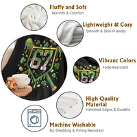 Funny St Patricks Day 67 Six Seven Baseball Ice Cream Drip Throw Blanket