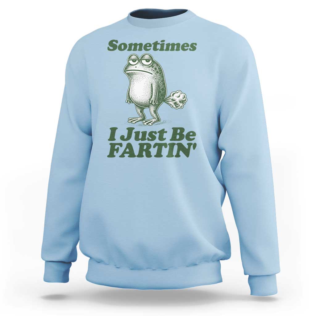 Sometimes I Just Be Fartin Funny Frog Sweatshirt