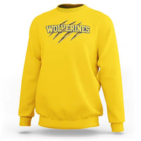 Wolverine Lover Sports Game Day Scratch Mark Sweatshirt