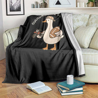 Outnumbered By Boys Funny Mom Goose Throw Blanket
