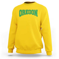 Oregon Sports Throwback Design Jersey Style Sweatshirt