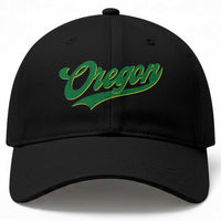 Oregon Vintage Varsity Script Classic Sports Jersey Style Baseball Cap