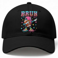 Funny Bruh Football Ice Cream Drip Baseball Cap Game Day Dripping