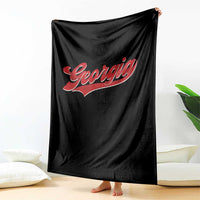 Georgia Vintage Varsity Script Classic Sports Jersey Style Throw Blanket