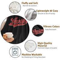 Georgia Vintage Varsity Script Classic Sports Jersey Style Throw Blanket