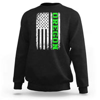 Vintage Oregon American Flag Sweatshirt Distressed Varsity Aesthetic Letters OR State