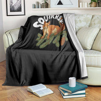 Funny Christmas Squirrel Throw Blanket Xmas Vacation Holiday Movie Pine Tree - Wonder Print Shop