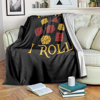 Funny RPG Tabletop Dice Throw Blanket This Is How I Roll Vintage D20
