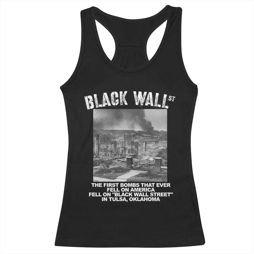 Black Wall Street First Bombs Racerback Tank Top Tulsa Oklahoma Black History Month