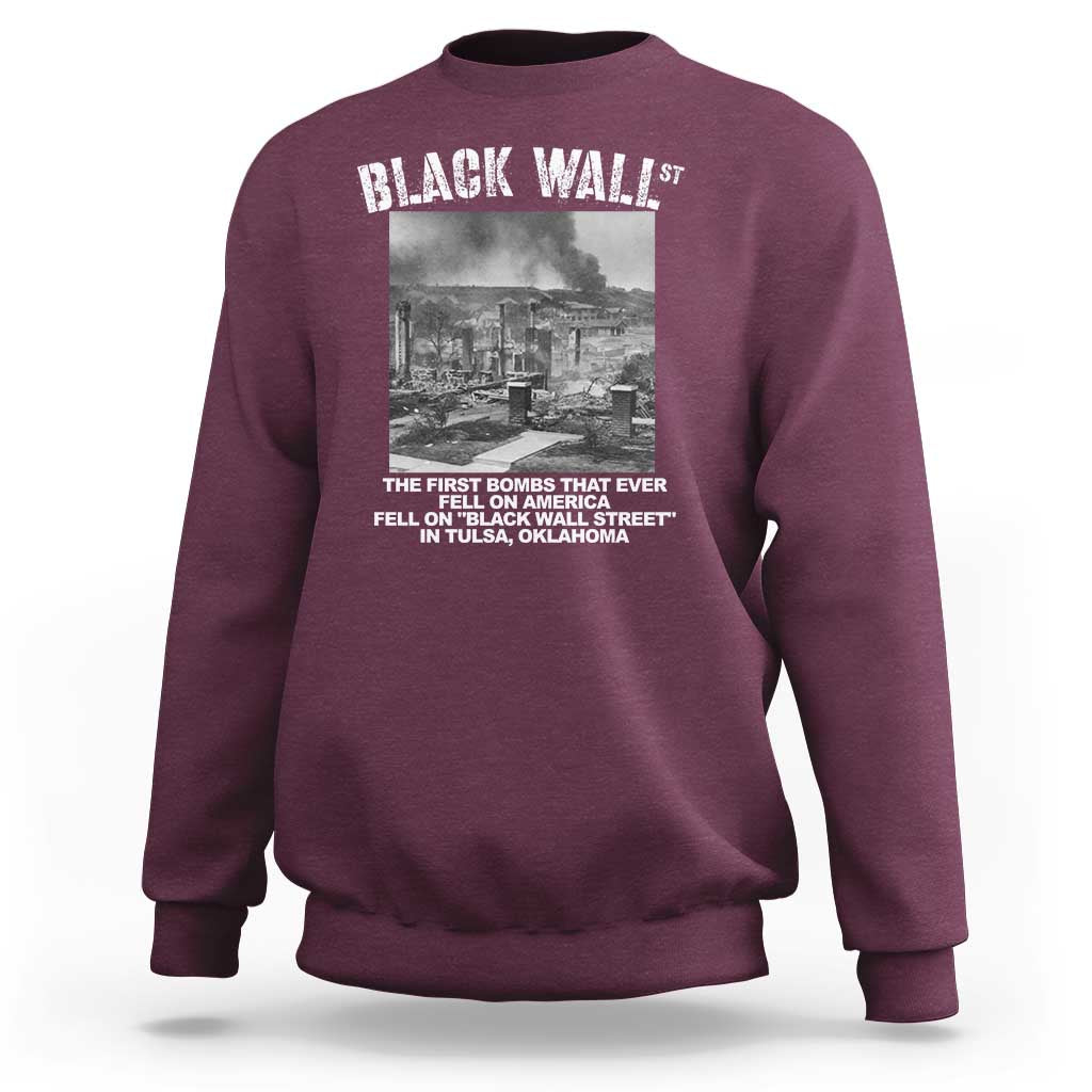 Maroon crewneck sweatshirt with front graphic print and bold chest lettering