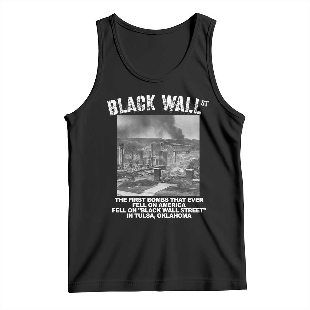 Black Wall Street First Bombs Tank Top Tulsa Oklahoma Black History Month