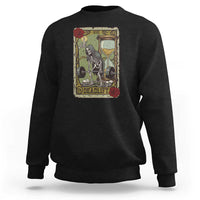 Funny Tarot Card Deadlifts Gym Workout Skeleton Sweatshirt