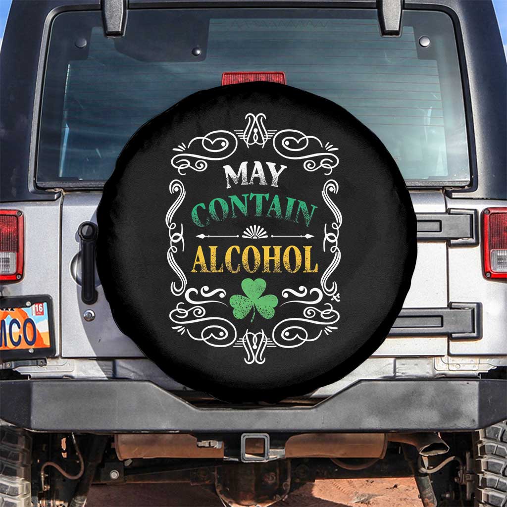 Funny May Contain Alcohol Spare Tire Cover Irish Beer Drinking St Patrick's Day