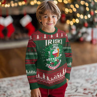 Iriski Half Irish Half Polish Knitted Sweatshirt Polish St Patricks Day Eagle - Wonder Print Shop