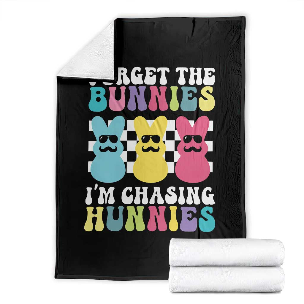 Funny Easter Forget The Bunnies I Am Chasing Hunnies Throw Blanket