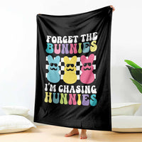 Funny Easter Forget The Bunnies I Am Chasing Hunnies Throw Blanket