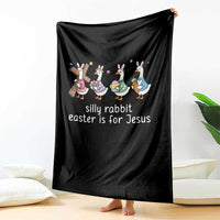 Funny Easter Day Silly Goose Throw Blanket Silly Rabbit Easter Is For Jesus