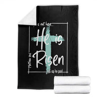 Easter He Is Risen Throw Blanket He Is Not Here Christian Cross