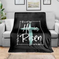 Easter He Is Risen Throw Blanket He Is Not Here Christian Cross