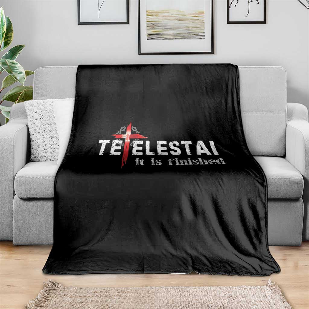 Tetelestai It Is Finished Throw Blanket Jesus Last Words Christian Easter