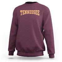Tennessee Fan Sweatshirt Orange Retro Checkered Varsity TN State