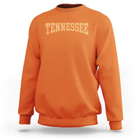 Tennessee Fan Sweatshirt Orange Retro Checkered Varsity TN State