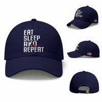Eat Sleep RKO Repeat Baseball Cap Blood Stained