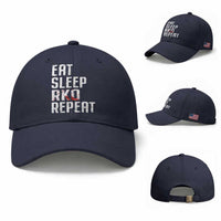 Eat Sleep RKO Repeat Baseball Cap Blood Stained