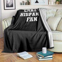Crazy Hispanic Fan Throw Blanket Funny Basketball Latino Pride