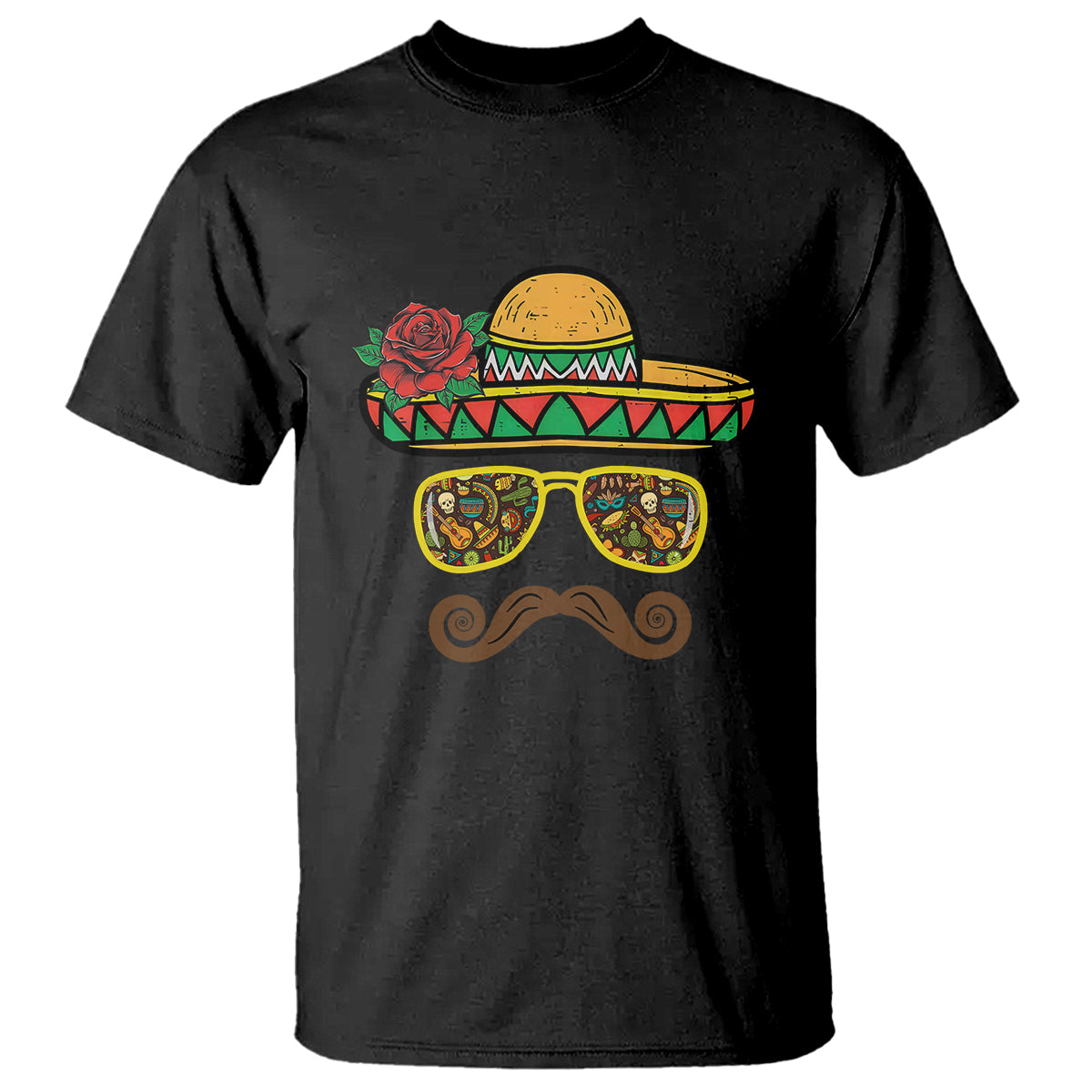 Cinco De Mayo T Shirt Funny Sombrero Face Fiesta Party Mexico Costume