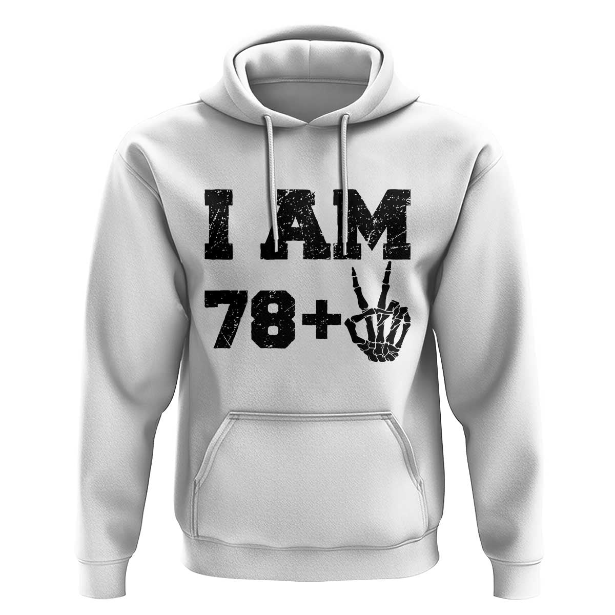 Funny 80th Birthday Hoodie I Am 79 Plus 80 Years Old Skull - Wonder Print Shop