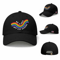 No Kings But Yas Queens LGBTQ Pride Retro Rainbow Baseball Cap