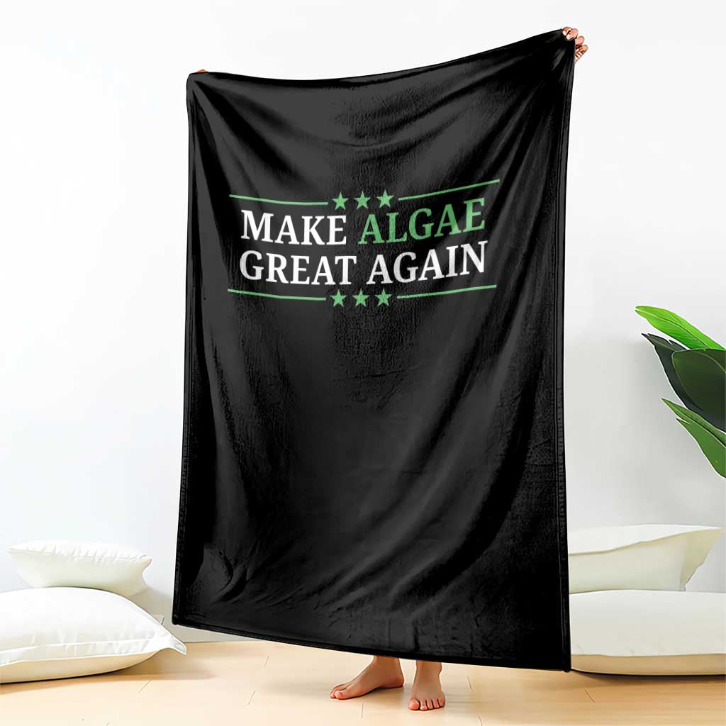Make Algae Great Again Throw Blanket Funny Political Satire Lincoln Reflecting Pool