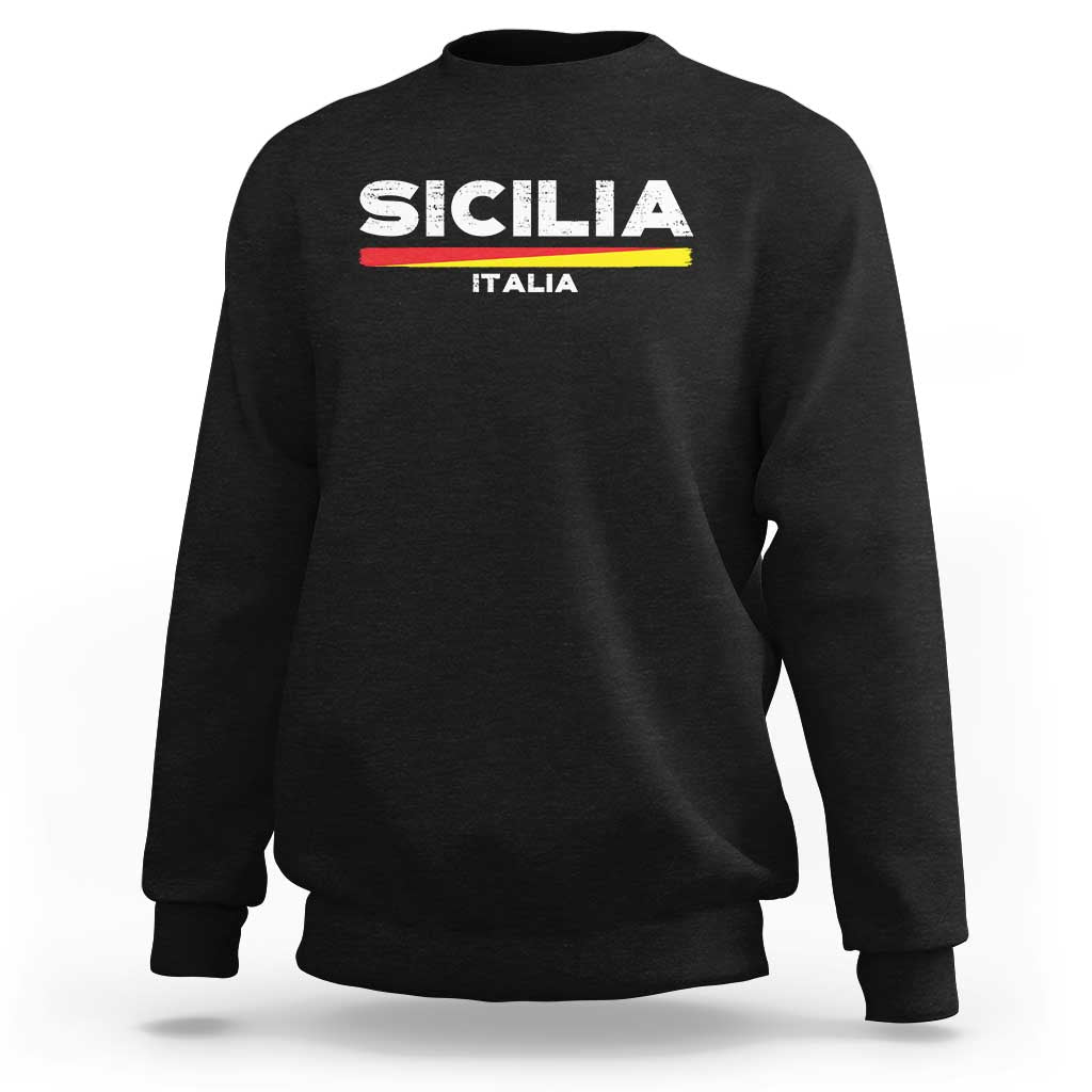 Proud Sicilian Italian Sicilia Flag Sicily Palermo Italy Sweatshirt