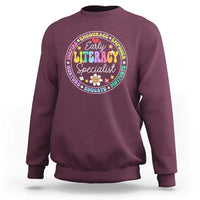 Early Literacy Specialist Sweatshirt Reading Dyslexia Awareness Month