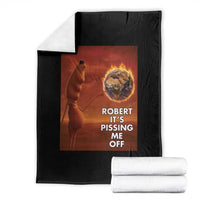 Funny Marcus Throw Blanket Robert Its Pissing Me Off Worm Meme - Wonder Print Shop